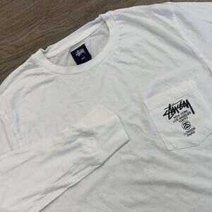 Stussy World Tour Long Sleeve T-Shirt Men’s Large Graphic Y2K Streetwear